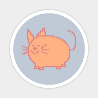 Pixelart Cat Peach Fuzz Pantone Color of the Year 2024 Magnet